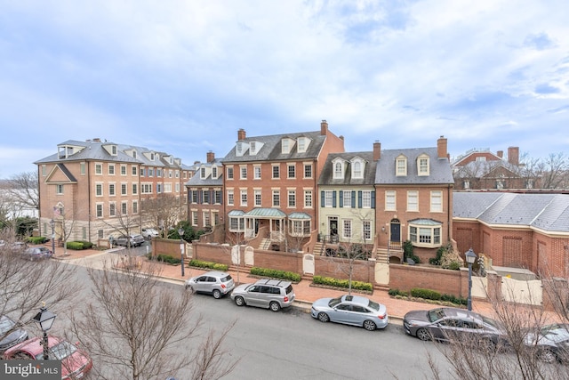 view of property with a residential view