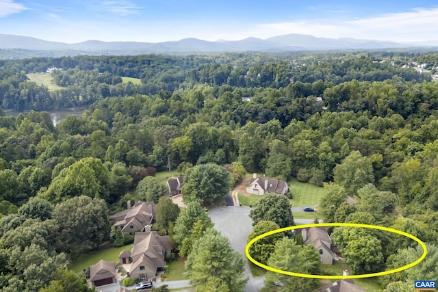 aerial view featuring a mountain view