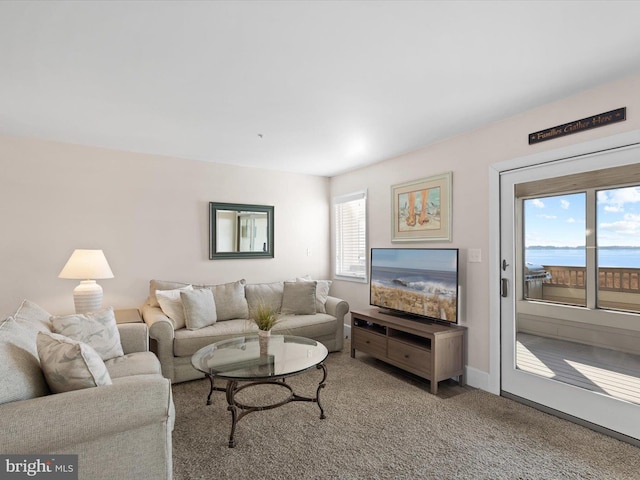 view of carpeted living room