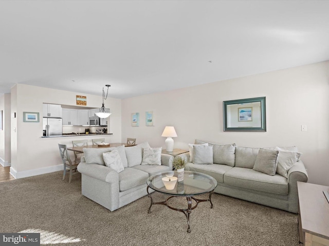 view of carpeted living room