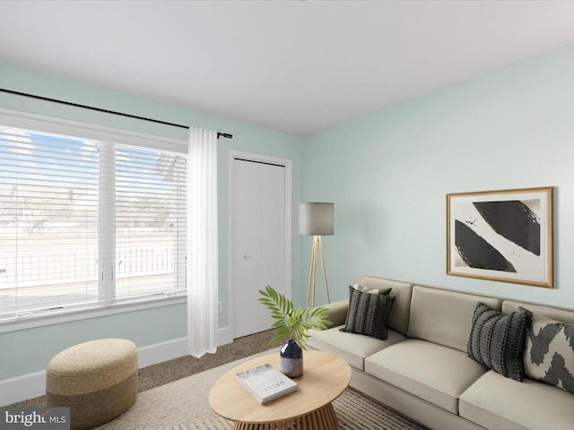 view of carpeted living room