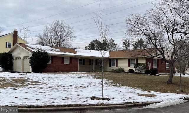 single story home featuring a garage