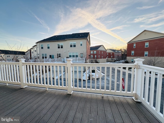 view of deck at dusk