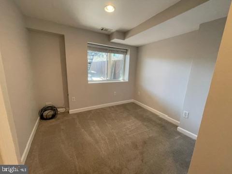 view of carpeted empty room