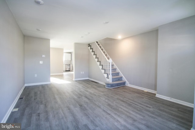 interior space featuring dark hardwood / wood-style floors