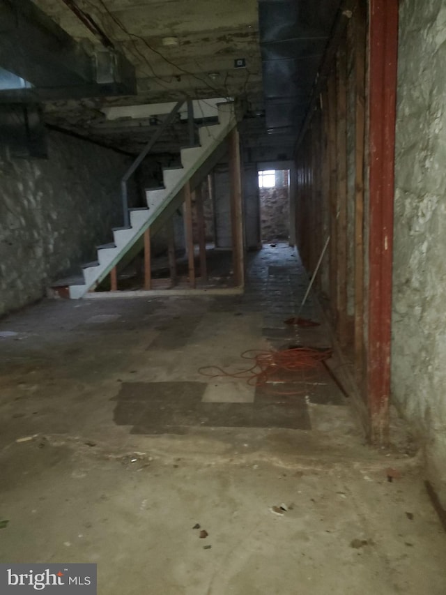 view of basement