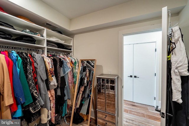 view of walk in closet