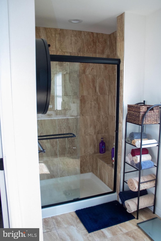 bathroom with walk in shower