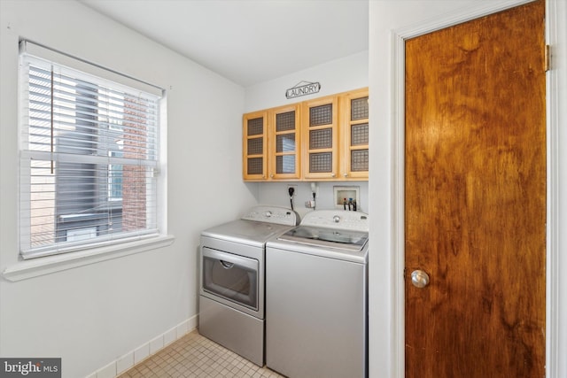 laundry area featuring washer and dryer