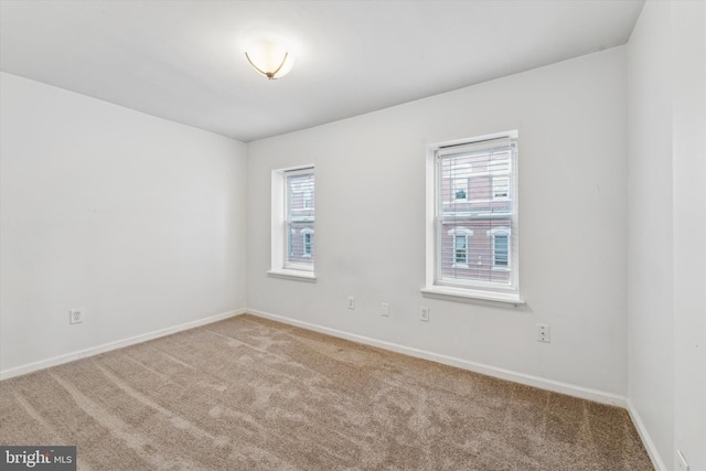 empty room featuring a wealth of natural light and carpet flooring