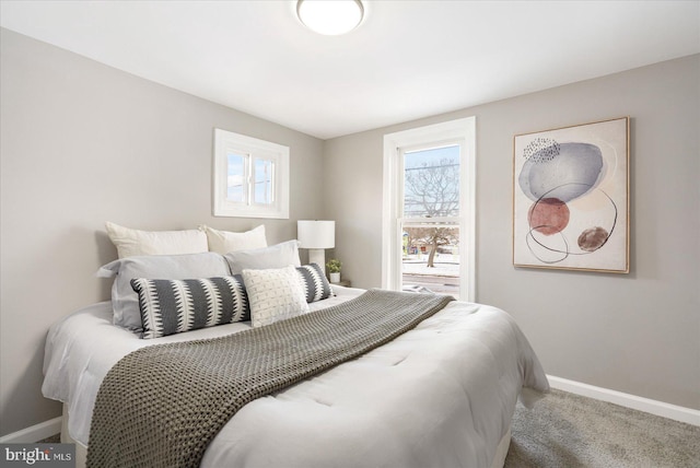 bedroom with carpet floors