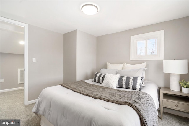 view of carpeted bedroom