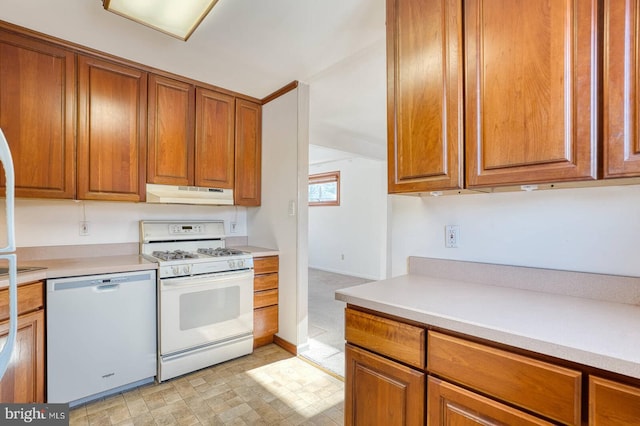 kitchen with white appliances