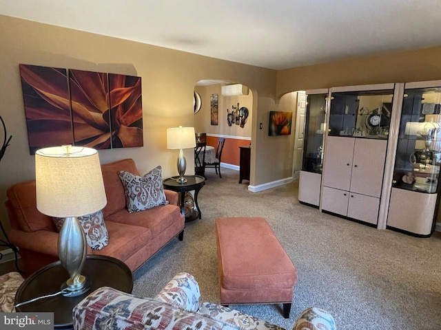 view of carpeted living room