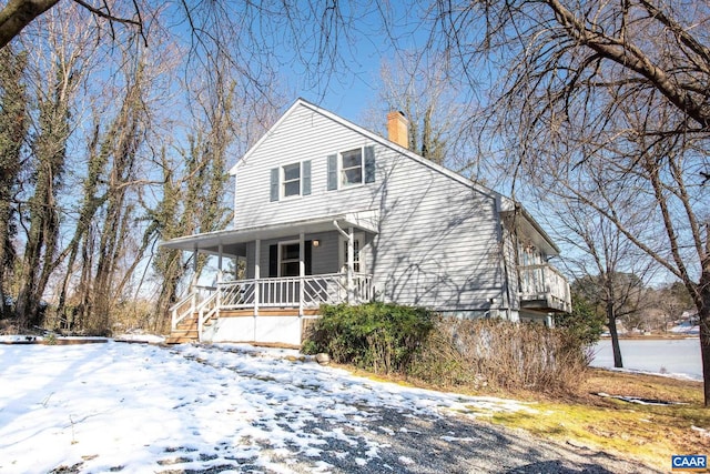 view of front of house with covered porch