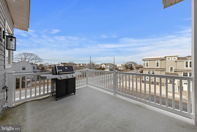 view of patio with a grill