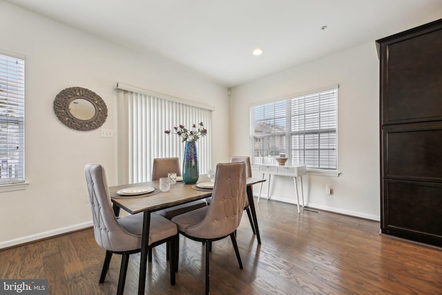 dining room featuring dark hardwood / wood-style floors