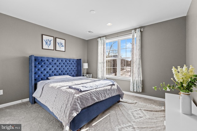 view of carpeted bedroom