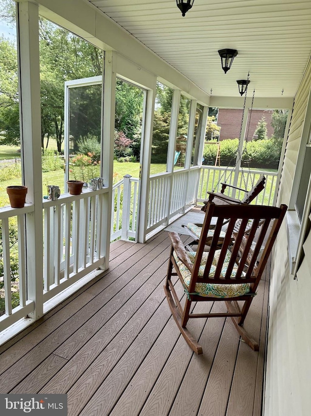 view of sunroom / solarium