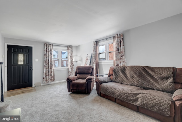 view of carpeted living room