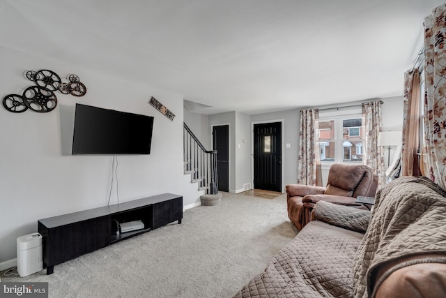 view of carpeted living room