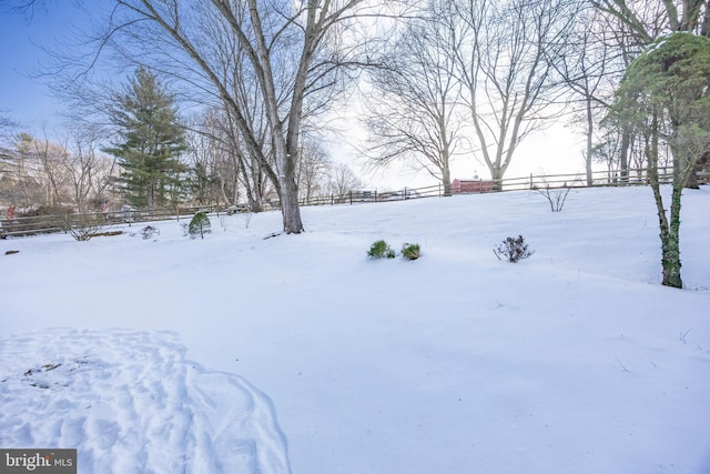 view of snowy yard