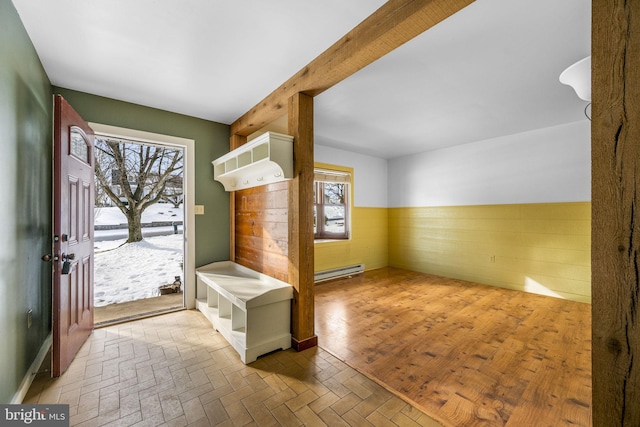 entryway featuring baseboard heating