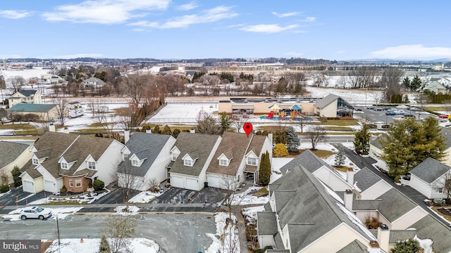 view of snowy aerial view