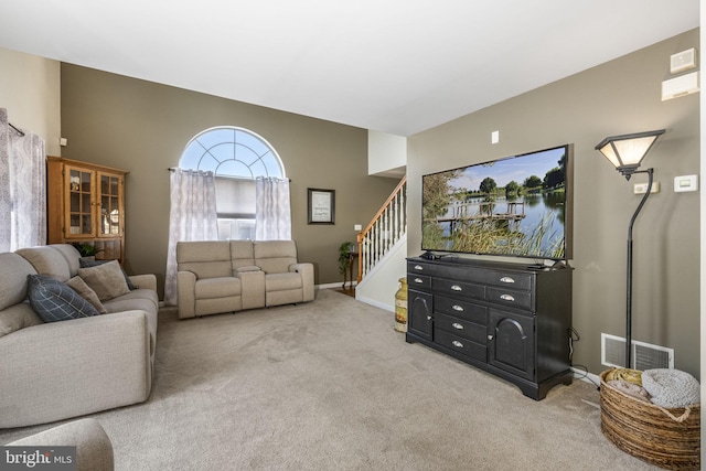 view of carpeted living room