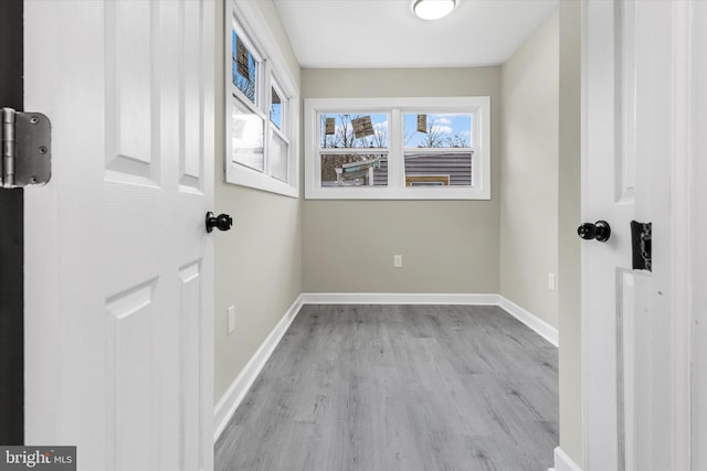 interior space with light wood-type flooring