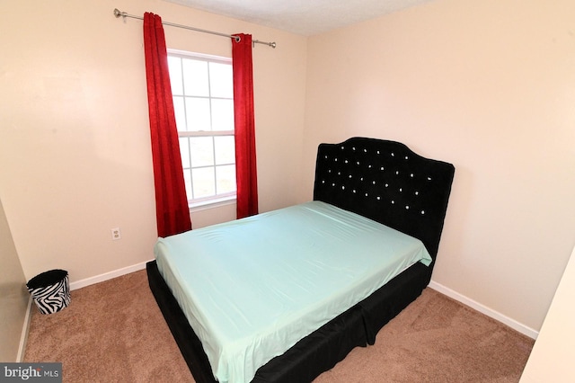 bedroom with carpet