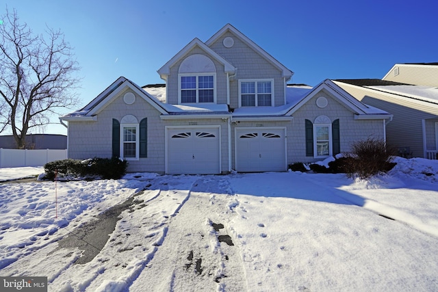 view of property with a garage