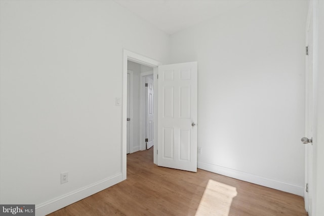 unfurnished bedroom with light hardwood / wood-style flooring