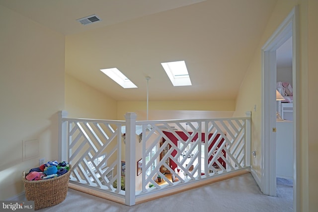 hallway featuring carpet floors