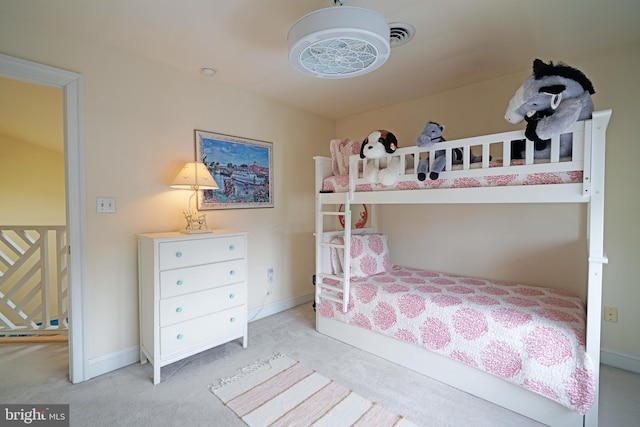 view of carpeted bedroom