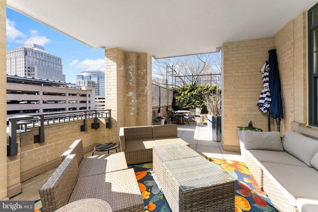 balcony with an outdoor living space