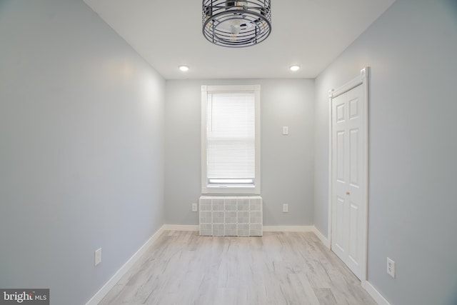 empty room featuring light hardwood / wood-style flooring