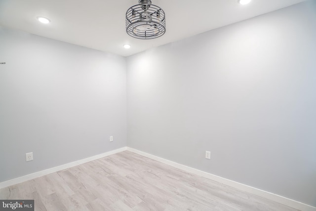 empty room featuring light hardwood / wood-style flooring