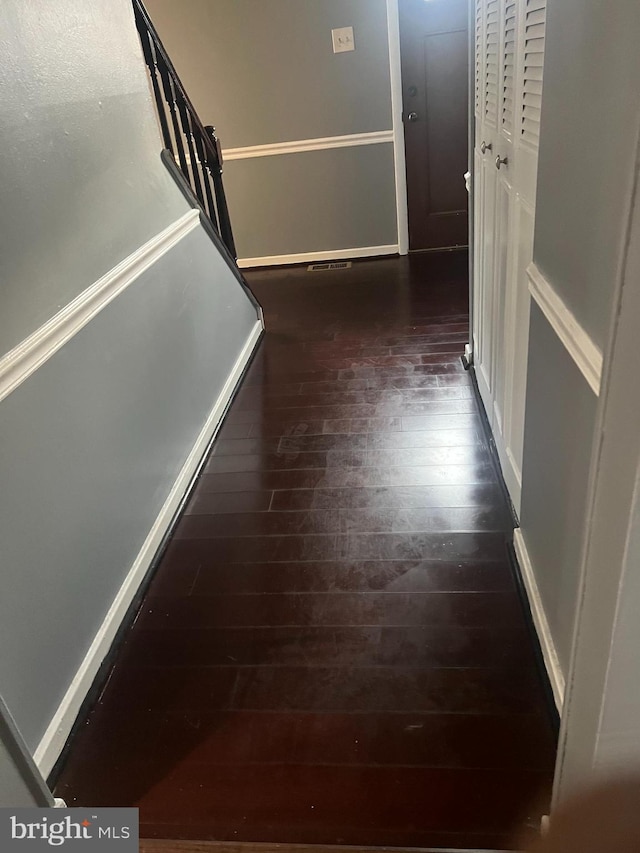 9429 Fairhaven Ave, Upper Marlboro, MD 20772 - corridor with dark wood-type flooring and a mail area