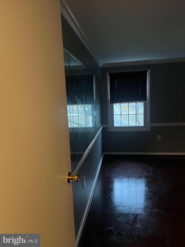 9429 Fairhaven Ave, Upper Marlboro, MD 20772 - interior space with crown molding and dark hardwood / wood-style floors