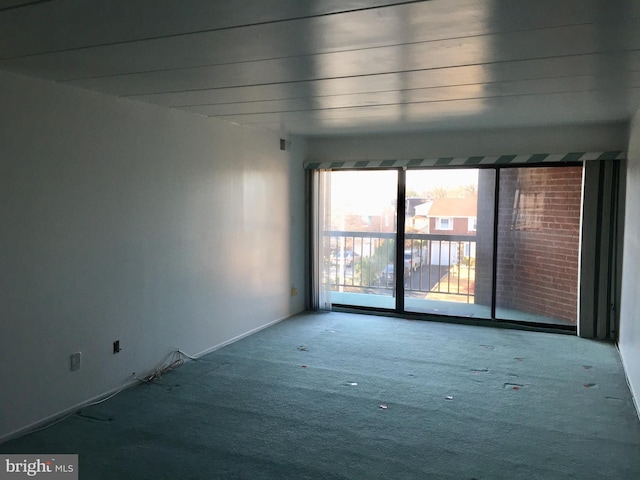 unfurnished room with carpet floors