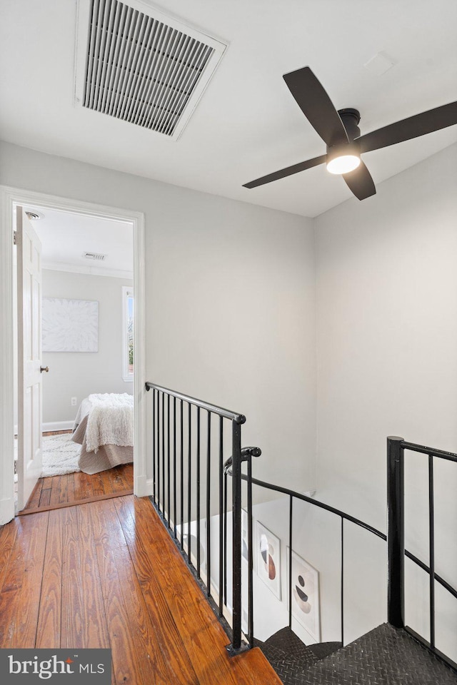 corridor featuring hardwood / wood-style floors