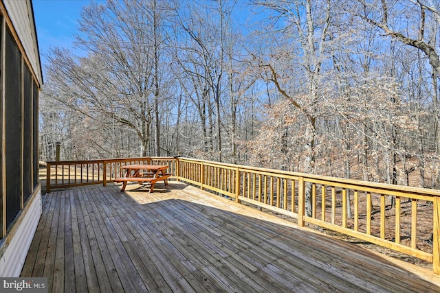 view of wooden terrace