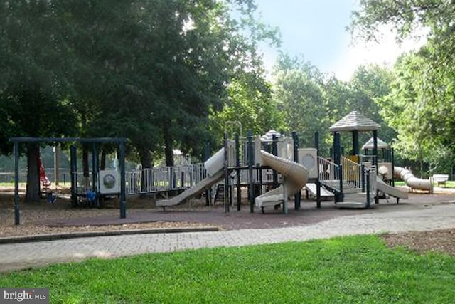 view of community jungle gym