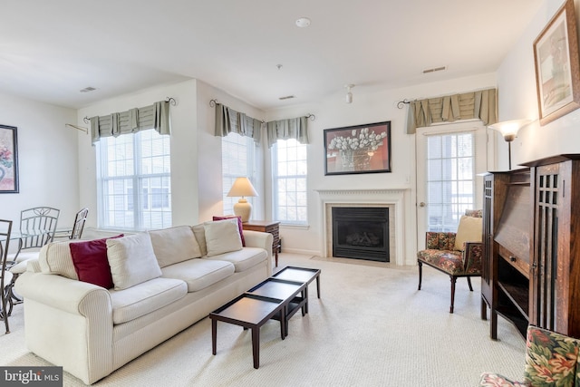 view of carpeted living room