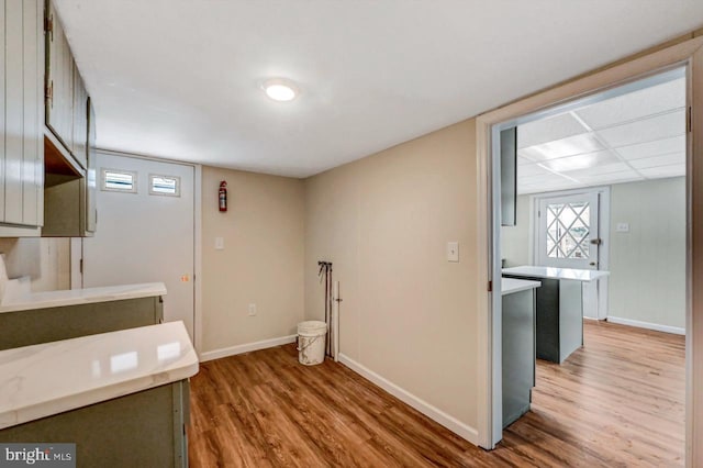 bathroom featuring hardwood / wood-style flooring