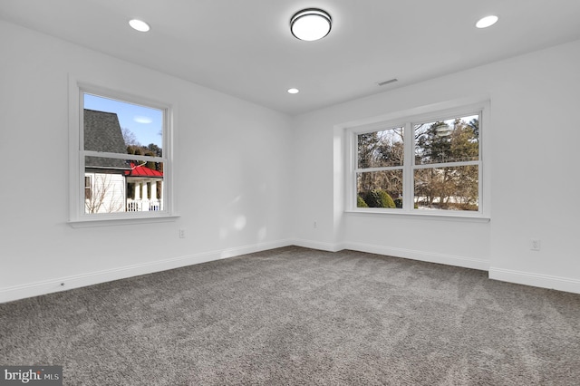 view of carpeted empty room