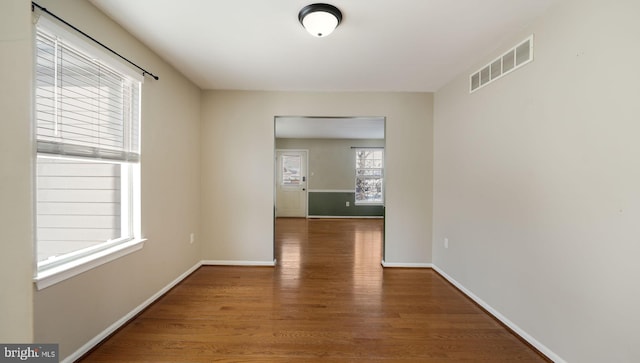 interior space featuring dark wood-type flooring