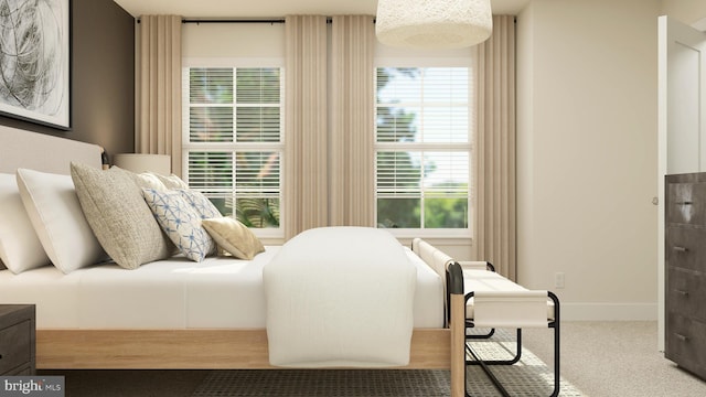 view of carpeted bedroom