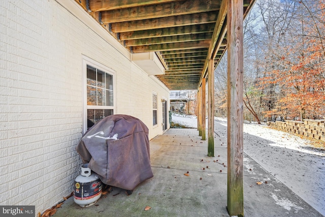 view of patio with grilling area